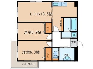 コーポやすり苑の物件間取画像